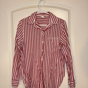 H&M Red and White Striped Shirt